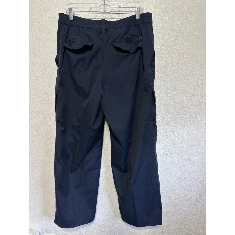 Tommy Hilfiger Navy Blue Wide Leg Cargo Pants Womens Size 12 Utility Trousers - Picture 4 of 8